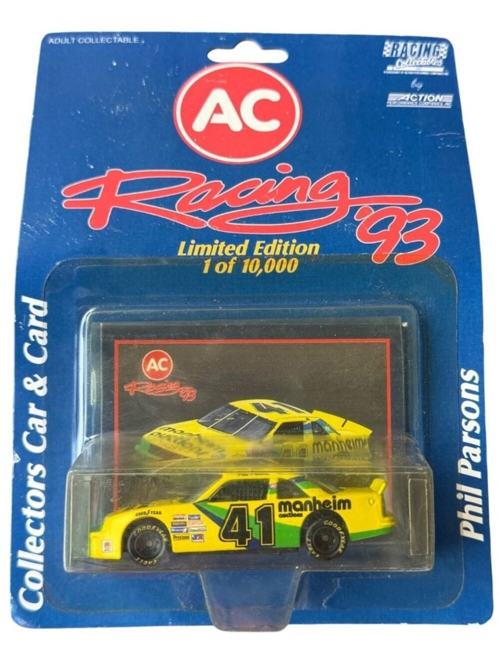 1993 Action Racing Phil Parsons #41 1/64 Diecast Car w/Collector Card